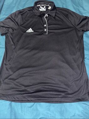 Women’s Adidas Black Polo with White Trim and Logo - XL